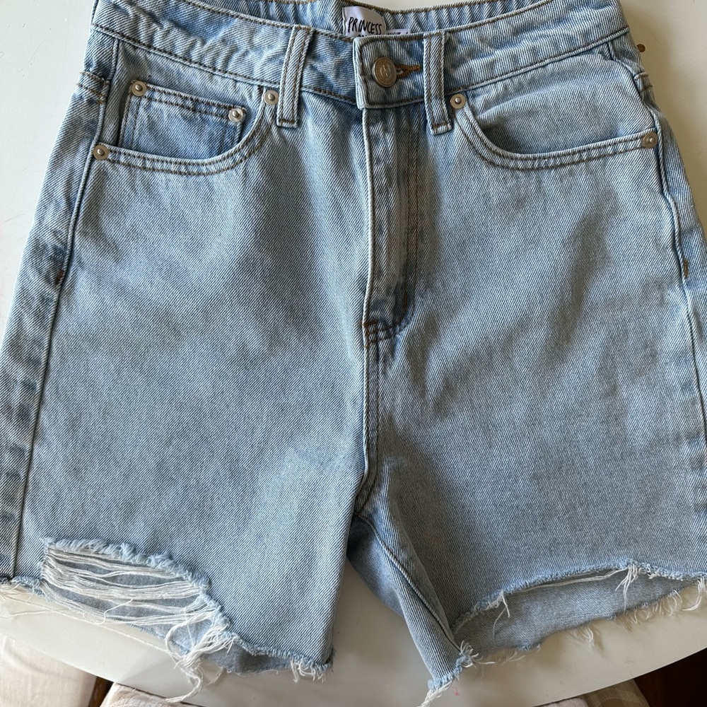 Princess Polly Cut off denim shorts